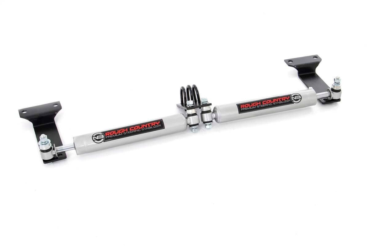 Ford F-250 Super Duty Steering Stabilizer - Dual - Rough Country - N3 - '99-'04